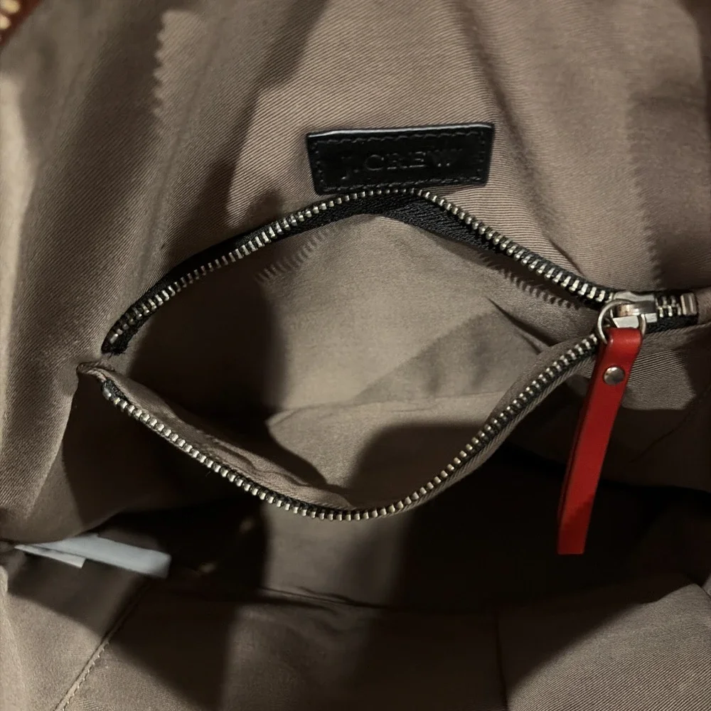 J Crew Vintage Red Leather Laptop Or HandBag Large- Classic, Old Money, Academia